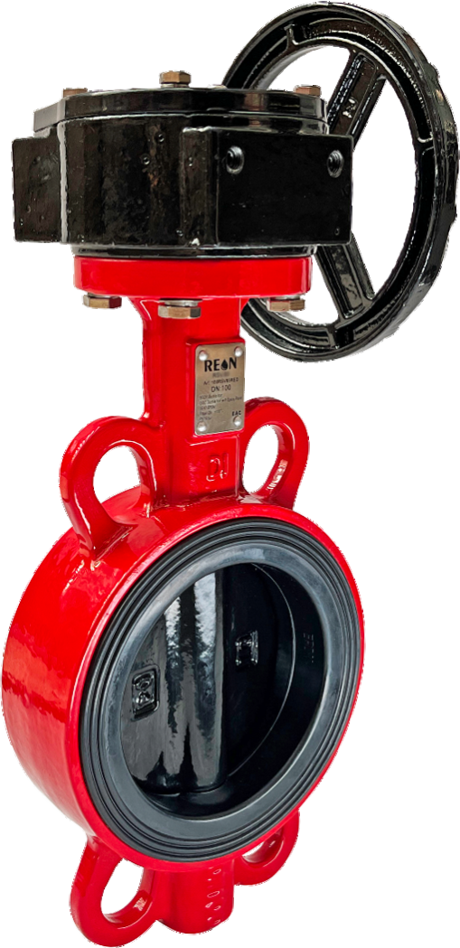 Фото Дисковый поворотный затвор с редуктором REON тип RSV83RED DN 100 PN 16, артикул 100RSV83RED