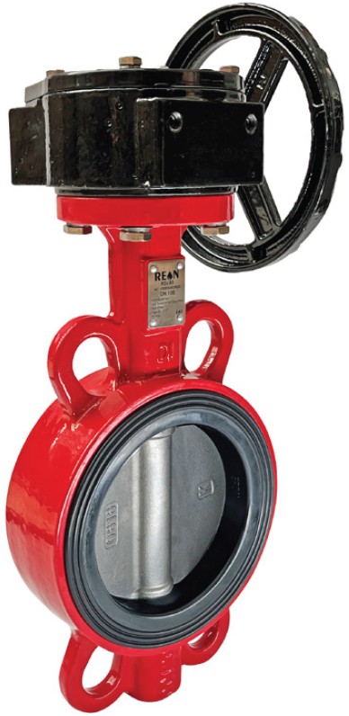 Фото Дисковый поворотный затвор с редуктором REON тип RSV79 (диск из нерж. стали AISI316 ) DN350 PN 16, артикул 350RSV79RED